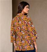 Cache-cœur imprimé floral indien artisanal