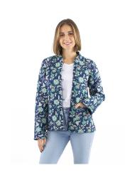 Veste indienne matelasse rversible marine