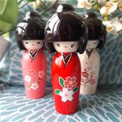 Poupée kokeshi Grand modèle modèle rouge