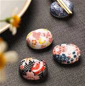Repose baguettes motifs japonais fleuris - lot de 6 pièces