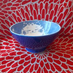 Bol japonais chat bleu 11,5X6cm
