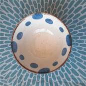 Bol japonais en grès pois bleu 13X6cm