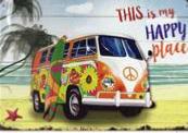 Plaque mtal 20x30 vintage sixties van