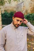 Toque docker bonnet marin uni bordeaux