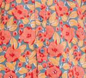 Chemise homme manche courte fleurs orange