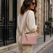 Sac moyen rabat pastel rose