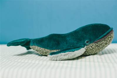 Peluche Moulin Roty Petite baleine à bosse Tout autour du monde