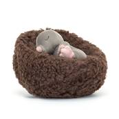 Peluche taupe qui hiberne Jellycat