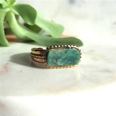 Bague "Dynastie de Jade" - Chevalière en Jade d'Afrique