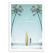 Affiche Surf Californie USA 30x40cm Henry Rivers