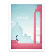 Affiche visit Rome Italie 50x70cm Henry Rivers