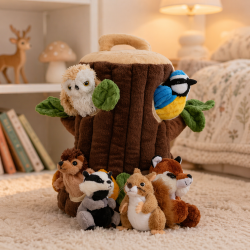 Peluche Cabane arbre maison des animaux