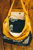 Sac à main japonais indigo 2 pochettes carpes koi