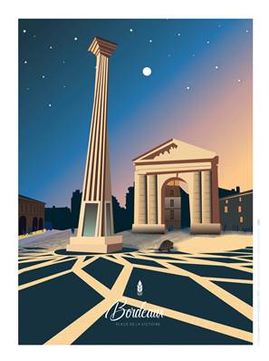 Affiche Bordeaux Victoire Plume55 30x40cm