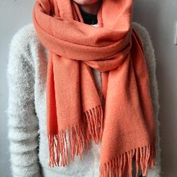 Etole en viscose et cachemire orange