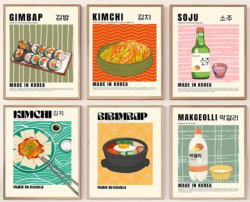 Affiche Gimbap made in Korea 30cm x 40 cm