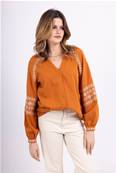 Chemisier brod orange