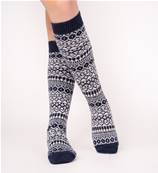 Chaussettes longues 70% longues marine 35-38