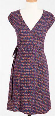 Robe courte cache coeur femme TIRETS multicolores taille L.