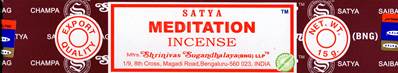Encens indien Satya MEDITATION 15G 12 bâtons.