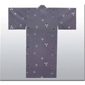 Yukata japonais traditionnel Sceau kamon fond bleu