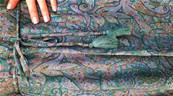 Robe cache cœur longue bleu motifs cachemire