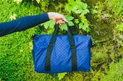 Sac de voyage en tissus wax africain bleu