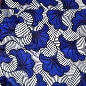 Tote bag wax bleu marine grandes fleurs