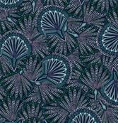 Housse de couette 2 personnes et taies d'oreiller 220 x 240 motif PALMIERS.