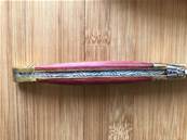 Couteau long pliable acier en bois "Rouge" 21 cm