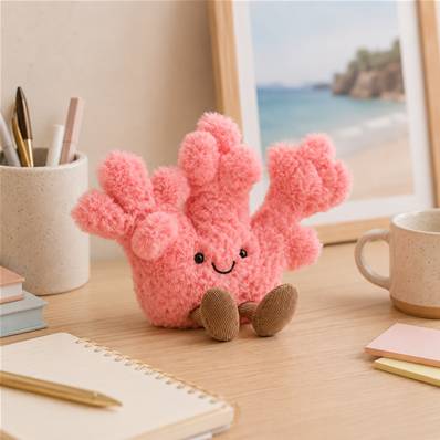 Peluche Jellycat corail rose AMUSEABLES CORAL