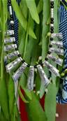 Collier toureg argent Célébra perles d' onyx et argent