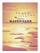 Affiche Maubuisson grues jaune 50x70cm Plume14