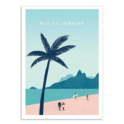 Affiche Rio de Janeiro Brésil 30x40cm Katinka Reinke