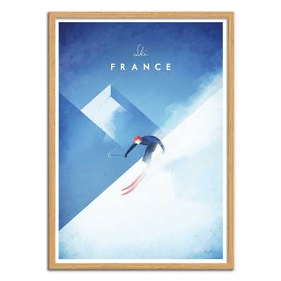 Affiche Ski France 30x40cm Henry Rivers