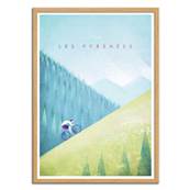 Affiche les Pyrénées France 50x70cm Henry Rivers