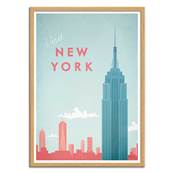 Affiche visit New York USA 50x70cm Henry Rivers