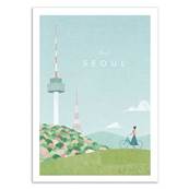 Affiche visit Séoul Corée du Sud 50x70cm Henry Rivers