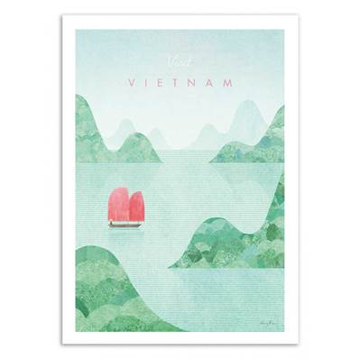 Affiche visit Vietnam 50x70cm Henry Rivers