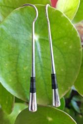Boucles d'oreilles longues Touareg argent �b�ne Tala 9019