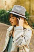 Chapeau laine feutrée d'Italie gris T56
