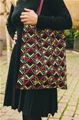 Sac Tote BAG en tissus africain WAX motif geomtiques