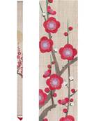 Tenture japonaise traditionnelle Branche fleurie de prunier 170 cm