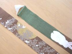 Décoration japonaise artisanale Lapin Blanc et Glycine 10×170 cm