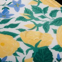 Sac à dos pliable et imperméable recyclé fleurs jaunes