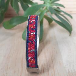 Bracelet ethnique Tibétain, tissus brodé Lha-mi