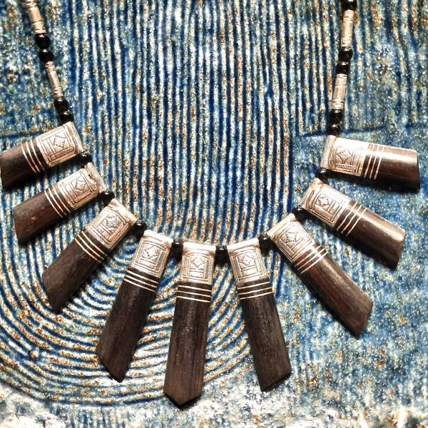 Collier touareg argent "Celebra"  argent ébène