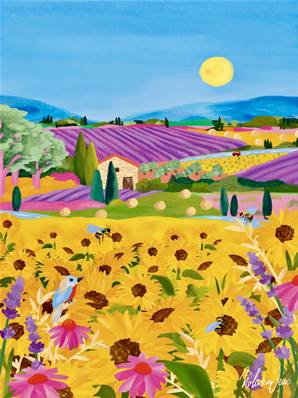 Provence : Un voyage au cœur des champs de lavande 30x40 Nolwen