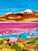 Affiche Lac Sur Lipez : Le miroir du ciel bolivien 30x40 Nolwen