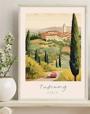 Affiche Toscane 30x40 cm